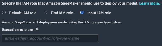 
              JumpStart Security Settings IAM section with Input IAM role selected.
            